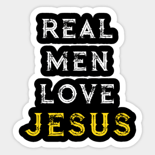 Real Men Love Jesus Funny Christian VBS Church Sticker